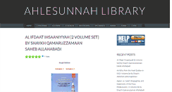 Desktop Screenshot of ahlesunnahlibrary.com