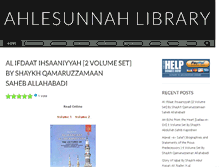 Tablet Screenshot of ahlesunnahlibrary.com